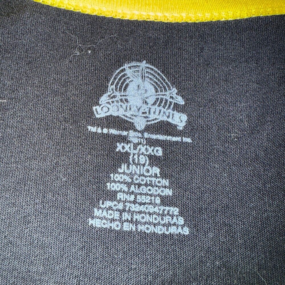 Looney Tunes Tweety Bird Raglan Tee Junior XXL‎ Black Yellow Spoiled Tweet Shirt - Picture 4 of 6